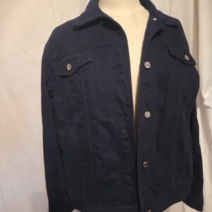Woman's Navy Denim Jacket